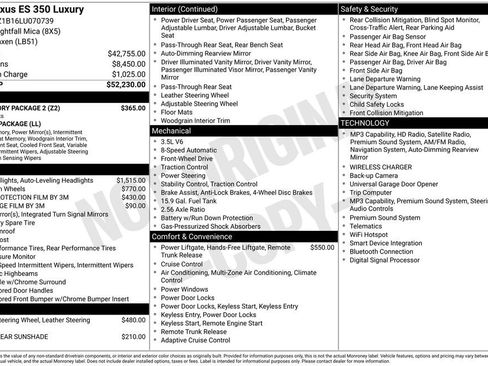 Used 2020 Lexus ES 350 Luxury w/ Accessory Package 2 FWD image 5