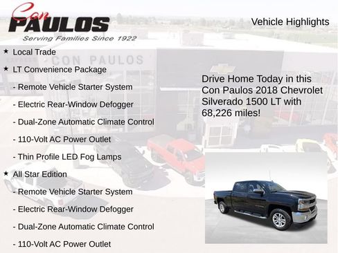 Used 2018 Chevrolet Silverado 1500 LT w/ All Star Edition AWD/4WD image 8