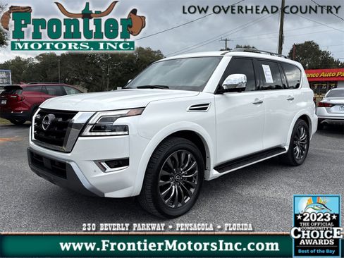 Used 2023 Nissan Armada Platinum w/ Captain's Chairs Package image 1