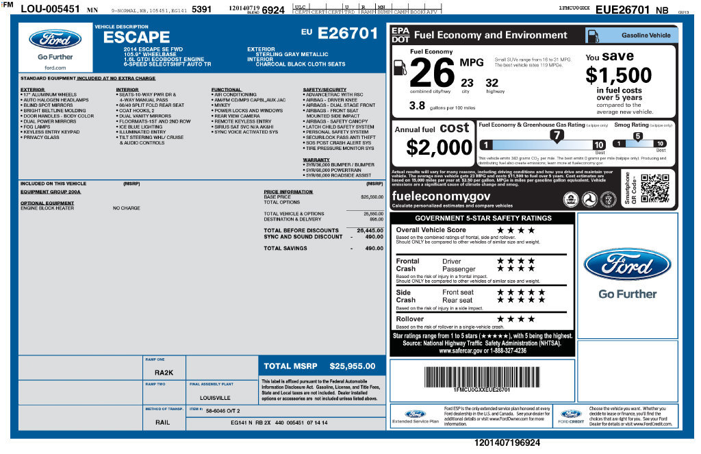 Used 2014 Ford Escape SE FWD image 13