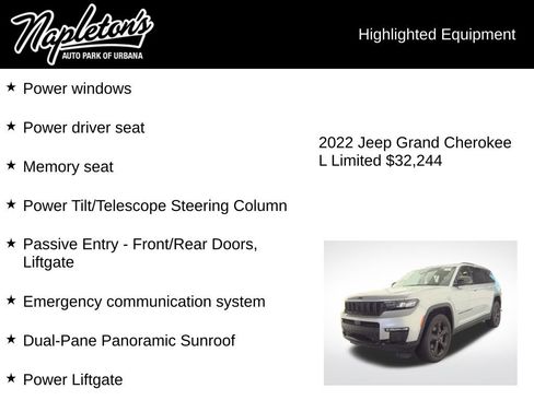 Used 2022 Jeep Grand Cherokee L Limited w/ Luxury Tech Group II AWD/4WD image 7