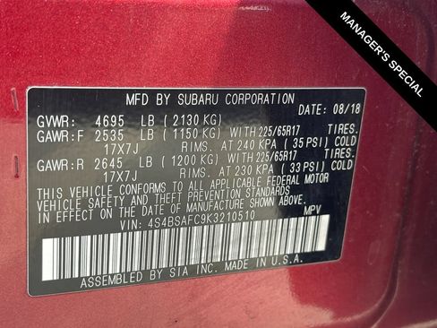 Used 2019 Subaru Outback 2.5i Premium AWD/4WD image 28