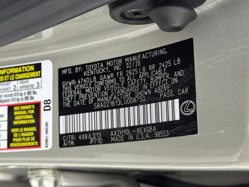 Used 2020 Lexus ES 300h w/ Premium Package image 47