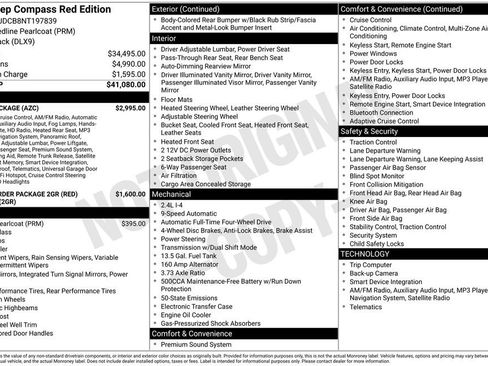 Used 2022 Jeep Compass Limited w/ (RED) Package image 17