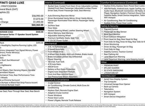 Certified 2026 INFINITI QX60 Luxe w/ Cargo Package image 29