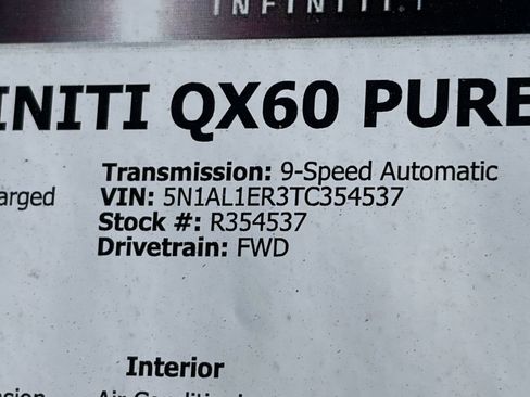 Certified 2026 INFINITI QX60 Pure w/ Cargo Package FWD image 36