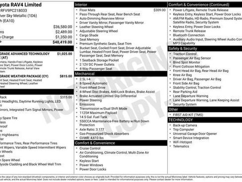 Certified 2023 Toyota RAV4 Limited FWD image 35