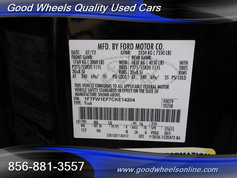 Used 2012 Ford F150 Lariat w/ Lariat Chrome Pkg image 28