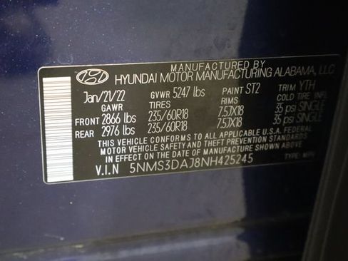 Used 2022 Hyundai Santa Fe SEL w/ Convenience + Premium Package AWD/4WD image 34