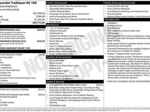 Used 2023 Chevrolet TrailBlazer RS w/ Convenience Package AWD/4WD image 4