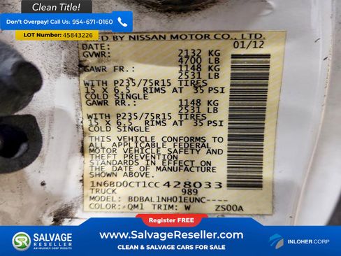 Used 2012 Nissan Frontier S w/ S Preferred Pkg image 16