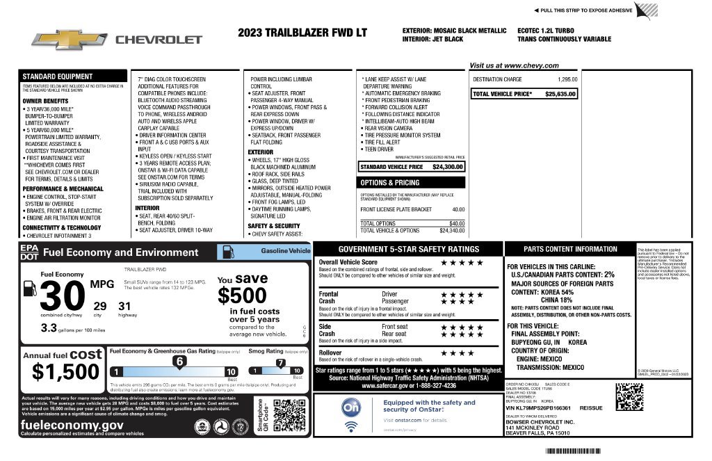 Certified 2023 Chevrolet TrailBlazer LT FWD image 4