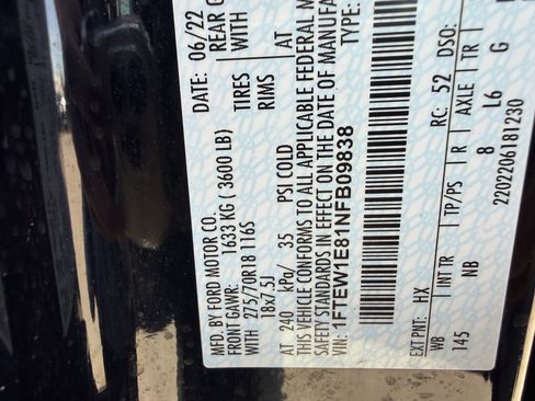 Used 2022 Ford F150 Tremor w/ Equipment Group 402A High image 36