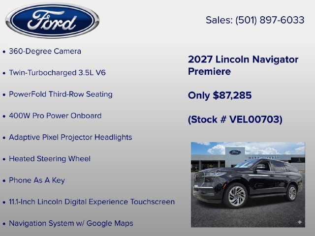 New 2027 Lincoln Navigator Premiere RWD image 12