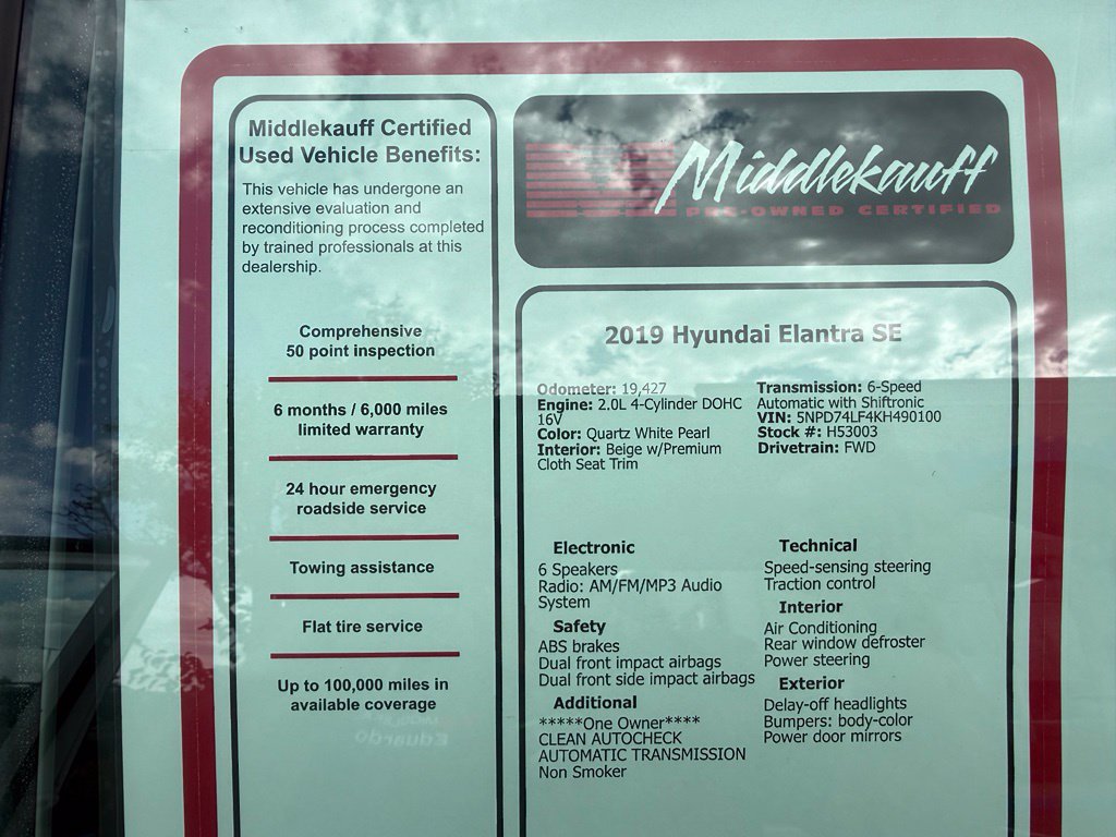 Used 2019 Hyundai Elantra SE FWD image 22
