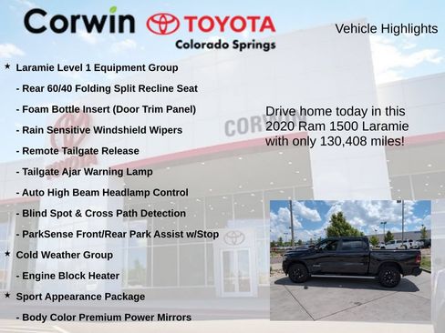 Used 2020 RAM 1500 Laramie w/ Sport Appearance Package AWD/4WD image 7