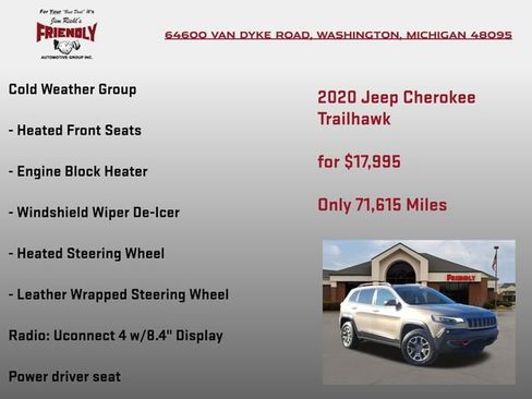Used 2020 Jeep Cherokee Trailhawk w/ Cold Weather Group image 5