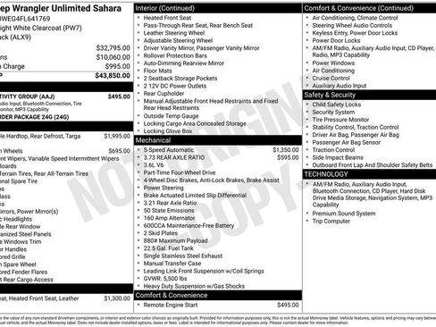 Used 2015 Jeep Wrangler Unlimited Sahara w/ Connectivity Group AWD/4WD image 6