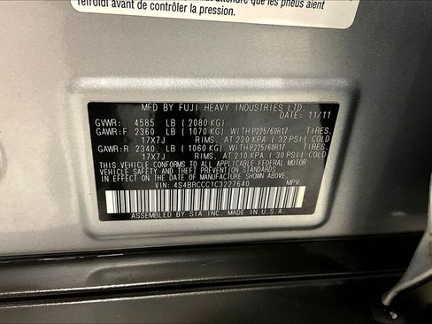 Used 2012 Subaru Outback 2.5i Premium AWD/4WD image 19