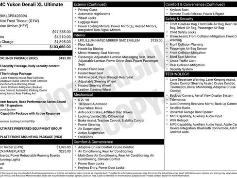 Used 2023 GMC Yukon XL Denali Ultimate w/ LPO, Floor Liner Package AWD/4WD image 17