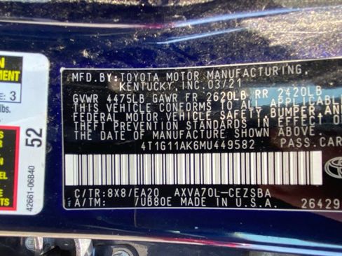 Used 2021 Toyota Camry SE FWD image 20