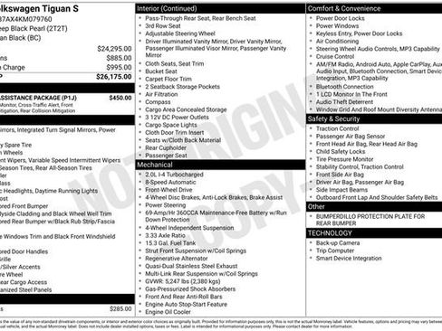 Used 2019 Volkswagen Tiguan S w/ Driver Assistance Package image 7