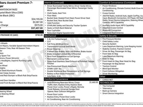 Used 2019 Subaru Ascent Premium w/ Popular Package #2 image 4