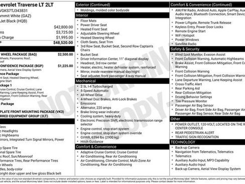 New 2026 Chevrolet Traverse LT w/ Sun and Wheel Package AWD/4WD image 28
