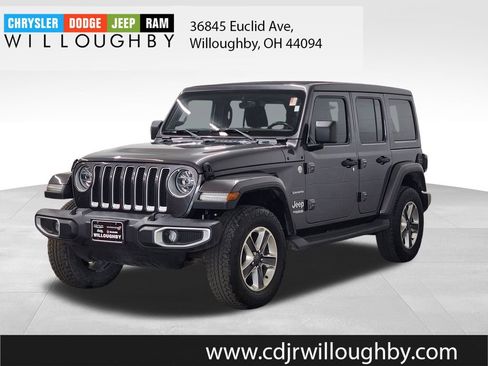 Used 2021 Jeep Wrangler Unlimited Sahara w/ Uconnect 4C Nav & Sound Group image 1