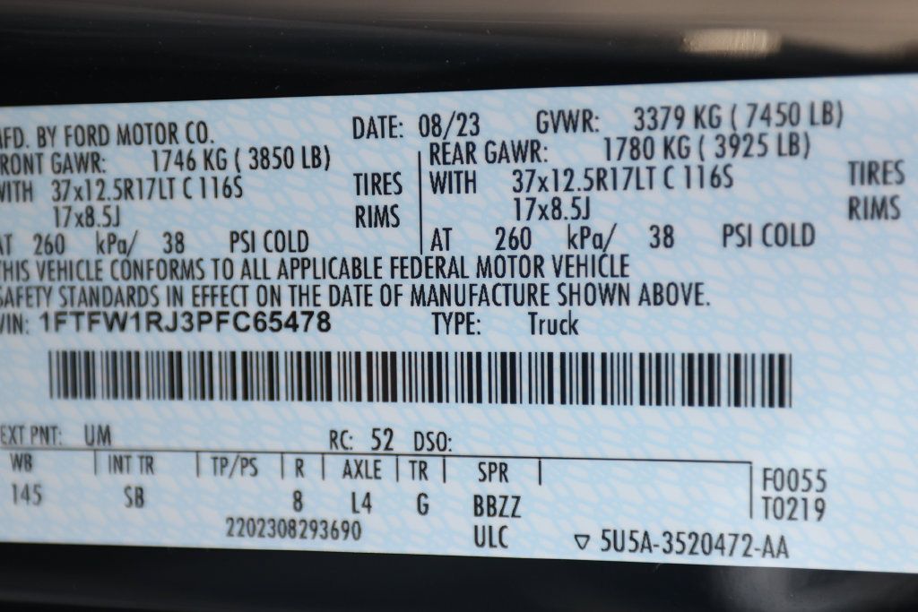 Used 2023 Ford F150 Raptor w/ Equipment Group 802A Raptor R AWD/4WD image 12