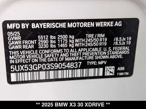 Used 2025 BMW X3 xDrive30i w/ Premium Package image 31
