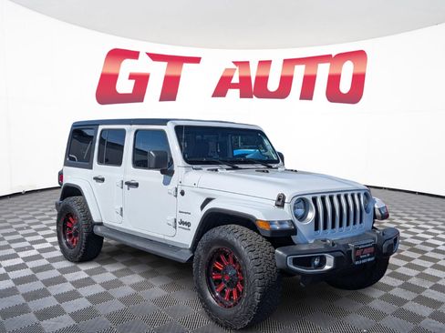Used 2021 Jeep Wrangler Unlimited Sahara w/ Uconnect 4C Nav & Sound Group AWD/4WD image 1