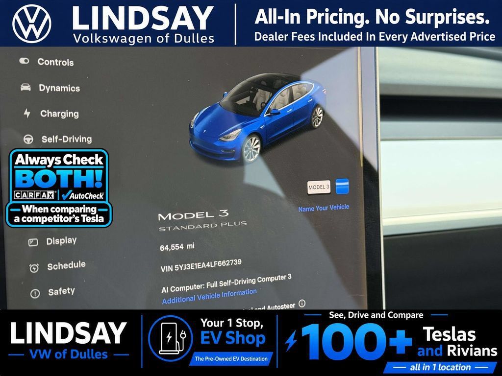Used 2020 Tesla Model 3 Standard Range Plus RWD image 21