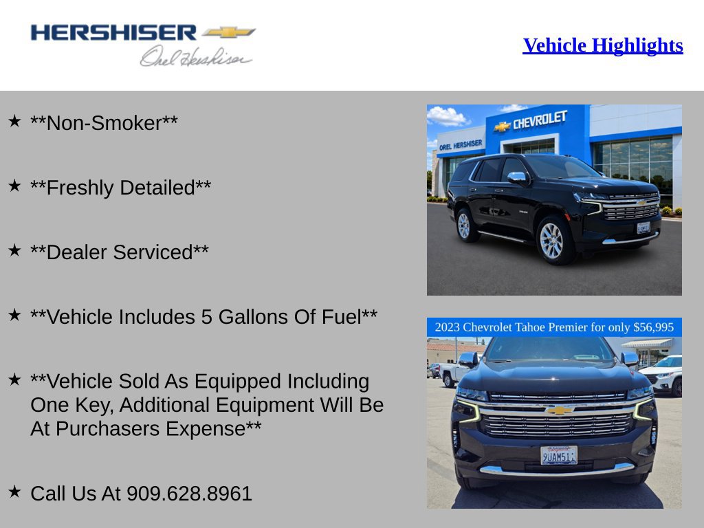Used 2023 Chevrolet Tahoe Premier w/ Premium Package AWD/4WD image 2