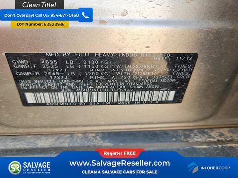 Used 2015 Subaru Outback 2.5i Premium w/ Popular Package #2 AWD/4WD image 17