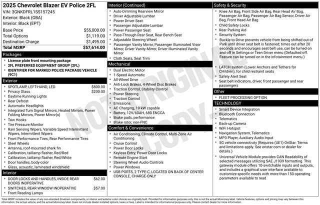 New 2025 Chevrolet Blazer EV AWD Police image 32