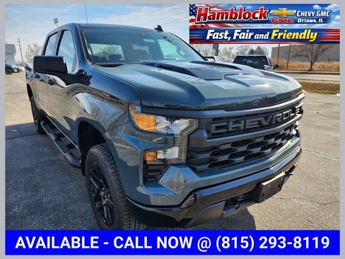 New 2025 Chevrolet Silverado 1500 Custom Trail Boss w/ Turbomax Blackout Package AWD/4WD image 1