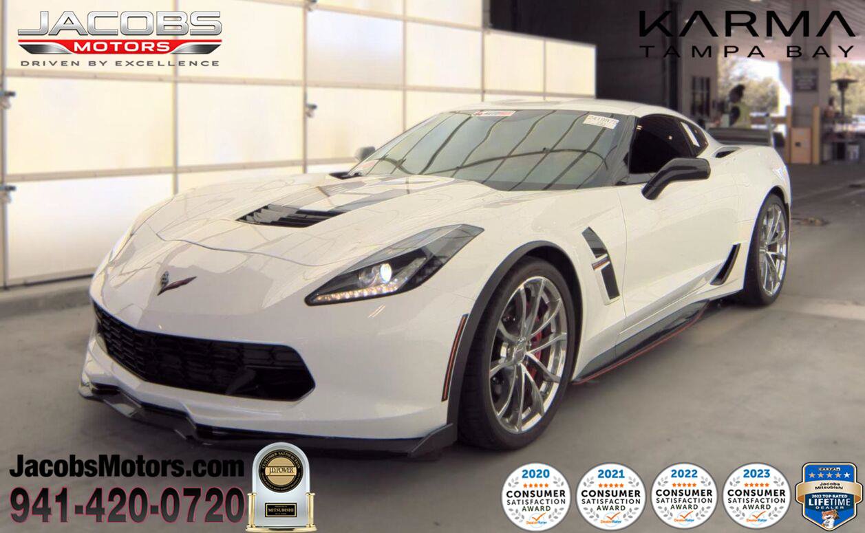 Used 2019 Chevrolet Corvette Grand Sport w/ Carbon Flash Badge Package RWD image 1