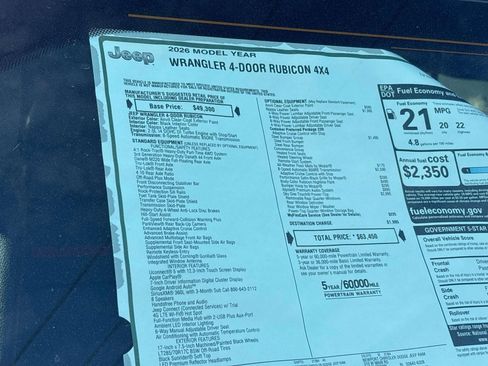 New 2026 Jeep Wrangler Unlimited Rubicon image 13