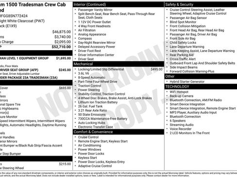 New 2025 RAM 1500 Tradesman AWD/4WD image 15