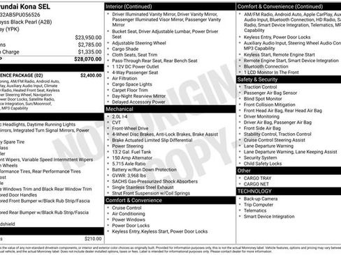 Used 2023 Hyundai Kona SEL w/ Convenience Package image 10