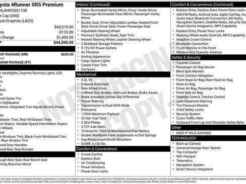 Used 2023 Toyota 4Runner SR5 Premium w/ Moonroof Package RWD image 6
