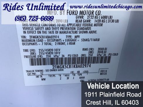 Used 2019 Ford Flex SEL w/ Equipment Group 202A FWD image 31