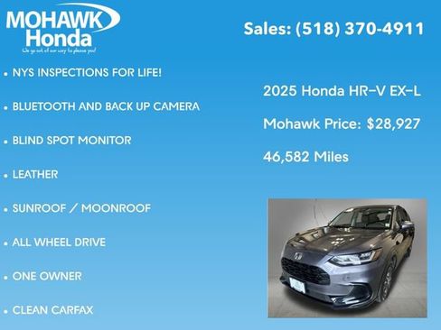 Certified 2025 Honda HR-V EX-L image 8