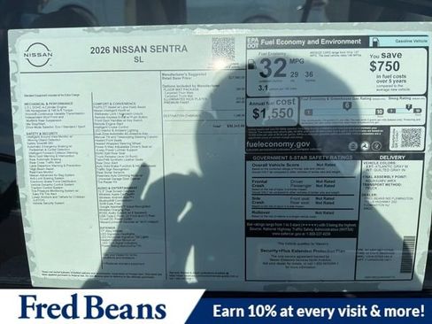 New 2026 Nissan Sentra SL w/ Floor Mat Package image 17