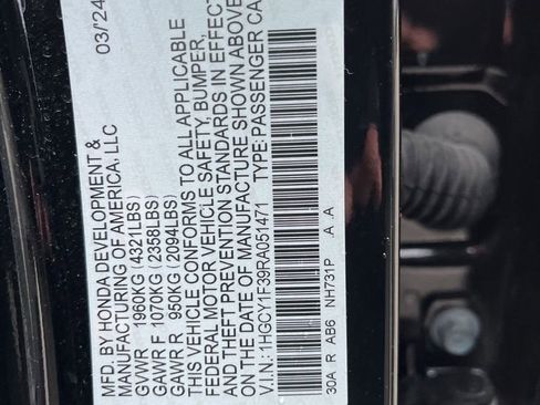 Used 2024 Honda Accord EX image 10