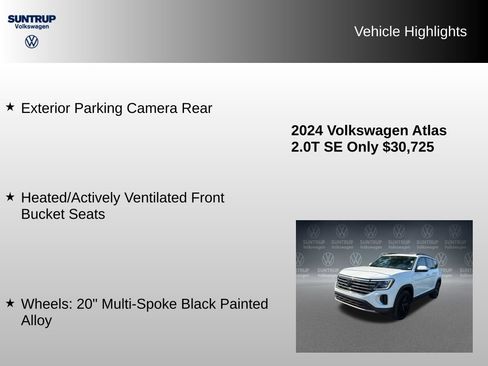Used 2024 Volkswagen Atlas SE w/ Panoramic Sunroof Package FWD image 16