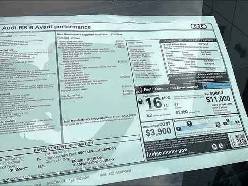 New 2026 Audi RS 6 performance image 20