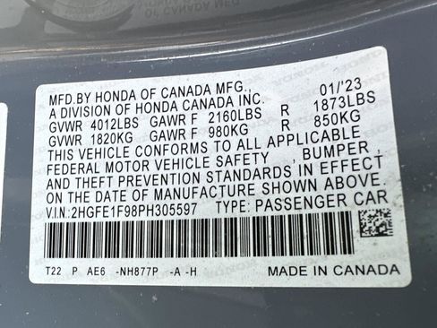 Certified 2023 Honda Civic Touring image 46