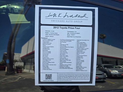 Used 2012 Toyota Prius Four image 20